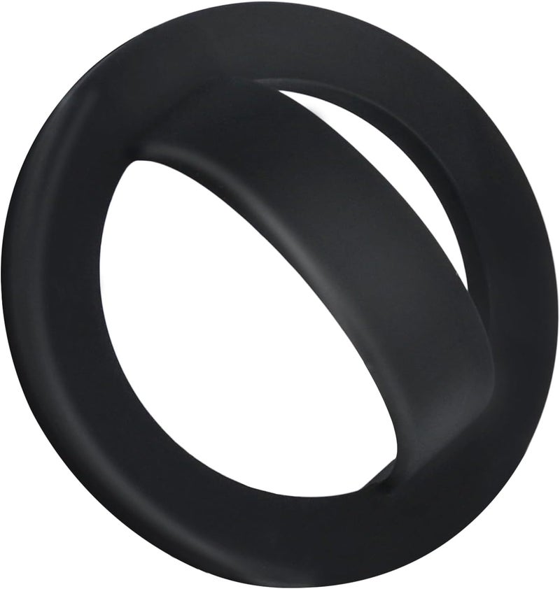 QxbBox Magnetic Silicone Ring Grip Phone Holder, Rotating Finger Loop Ring Grip Holder, Soft and Portable, Strong Magnetic Attraction, Compatible with Magsafe Phone Case (Black) - Image 1